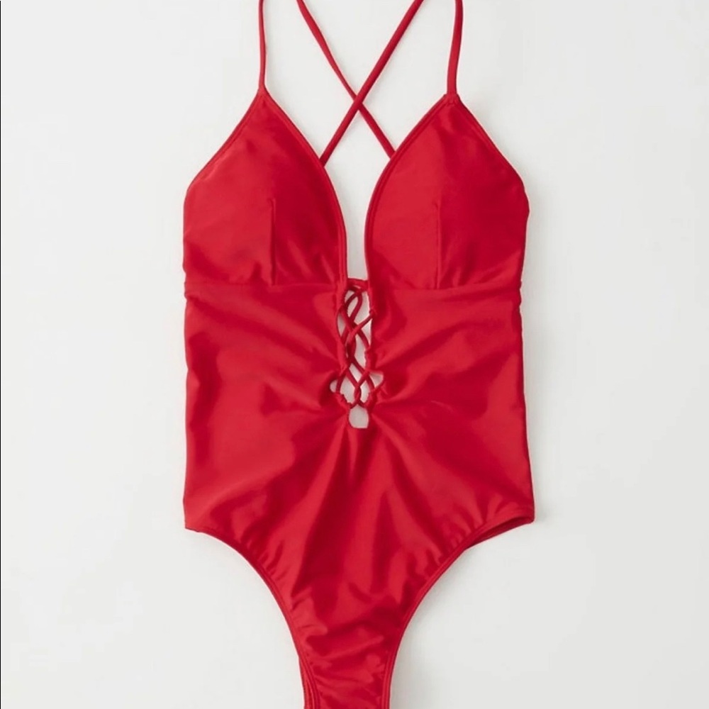Abercrombie Women’s Red Swimsuit Medium